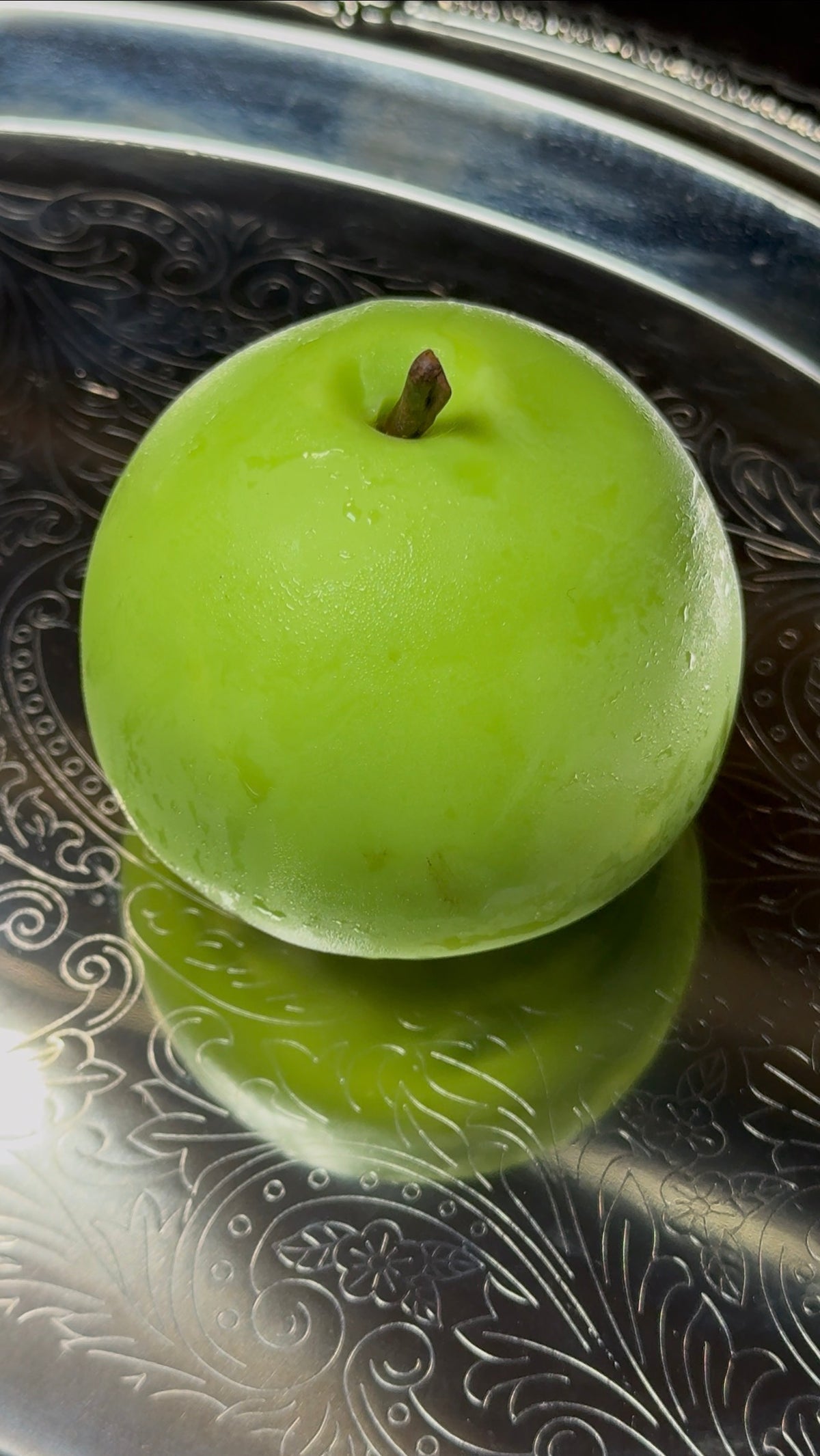 Green apple mousse desert